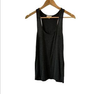 ZENANA OUTFITTERS Charcoal Grey T Back Racerback Stretch Basic Tank Top S